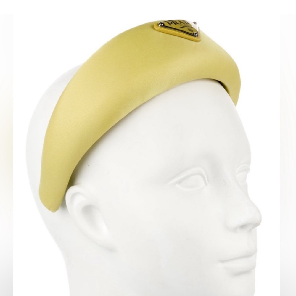 Prada yellow satin headband